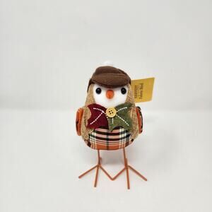 Fall Harvest Halloween Leaf Bowtie Felt Bird